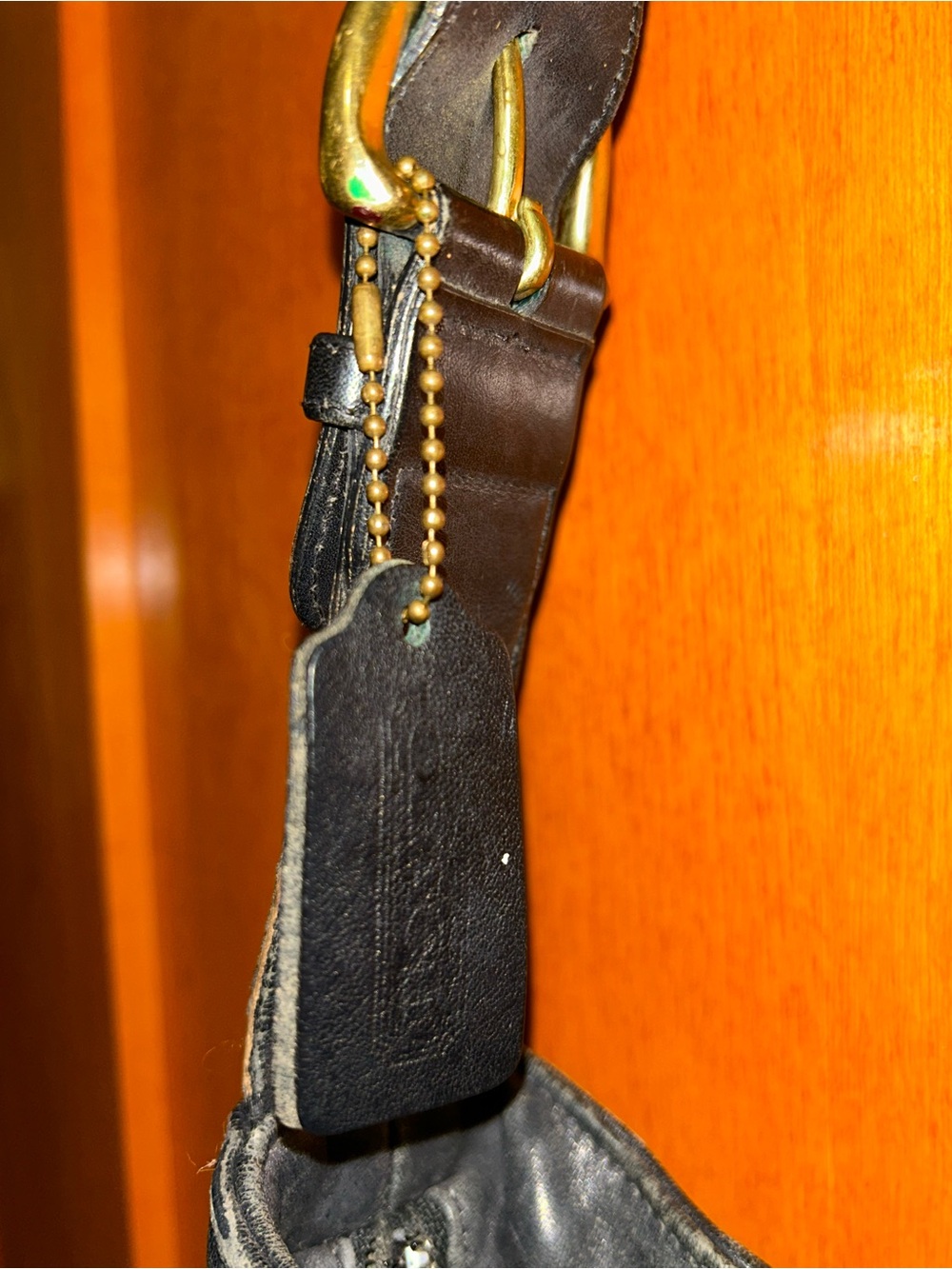 Vintage Coach Bag Soho Erickson Black Leather Shoulder Bag Hobo Bag Made USA - Picture 7 of 11